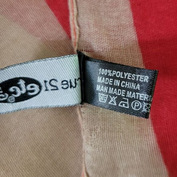 Rue 21 Women's Vintage America Flag Scarf Oblong - Picture 10 of 11